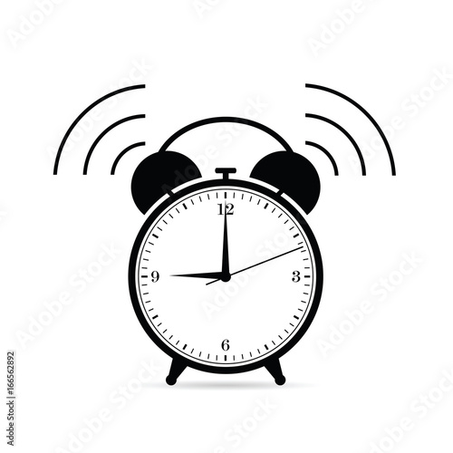 clock ticking illustration in black color