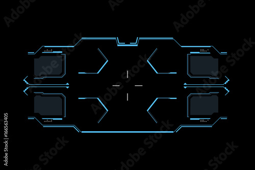 Sci fi futuristic interface. HUD user interface. Concept design gaming user interface high tech screen.