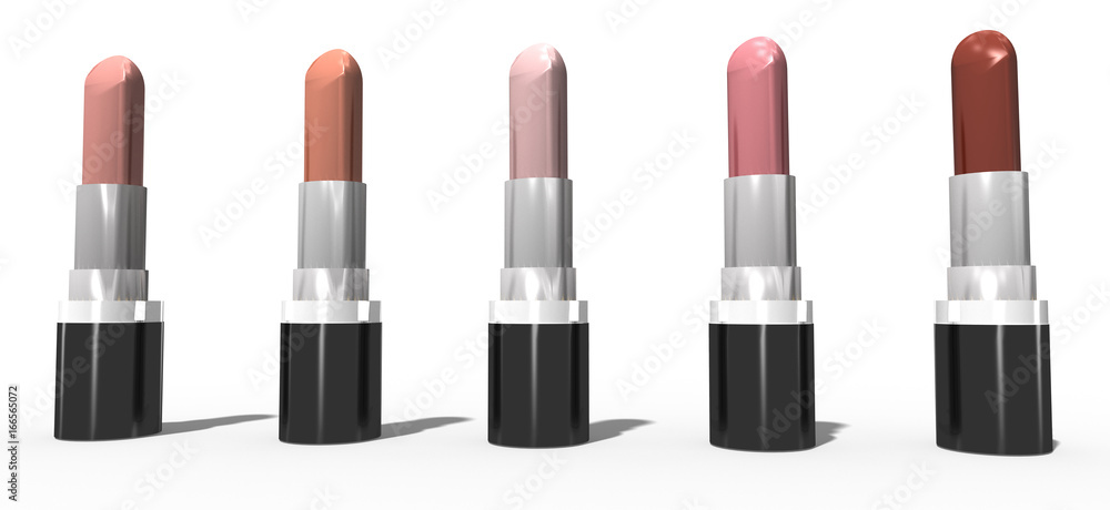 Obraz premium Lippenstift, Lippenstiftkollektion, freigestellt