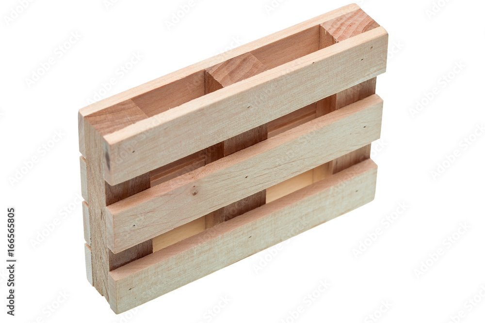 The wood pallet isolated.