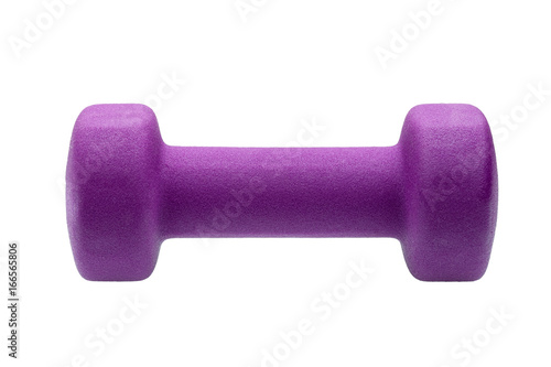 the violet a dumbbell Isolated. photo
