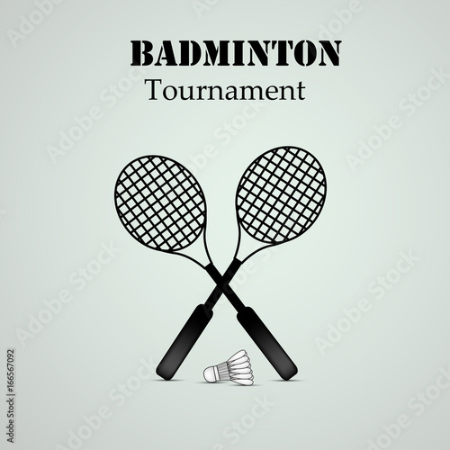 illustration of elements of badminton sport background
