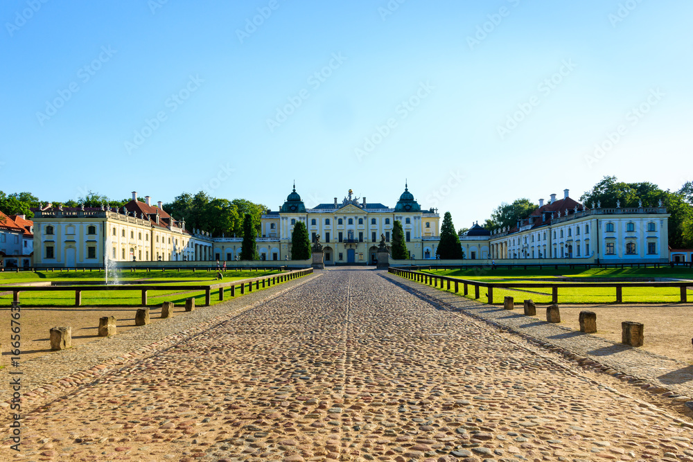 custom made wallpaper toronto digitalBaroque building of the Branicki Palace, an aristocratic residential complex of the Saxon period in setting sun, Białystok, Poland