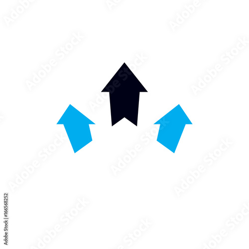 Vector upward trend of busi...