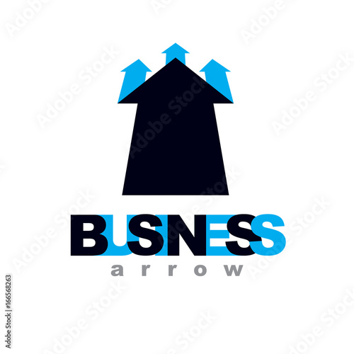 Vector rising arrow. Corpor...