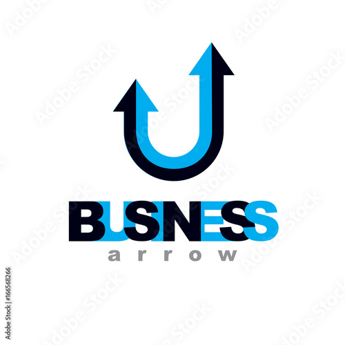 Vector rising arrow. Compan...
