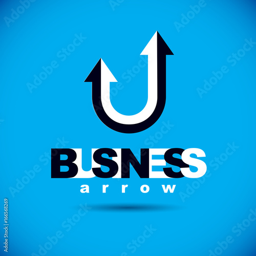 Vector upward trend of busi...