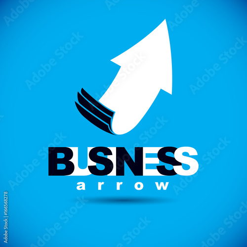 Vector upward trend of busi...