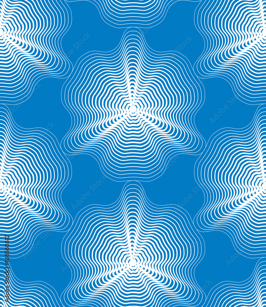 Vector bright stripy endless pattern, art continuous geometric background with graphic lines.