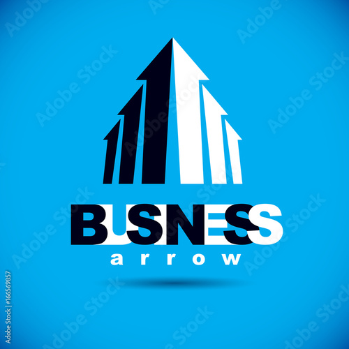 Vector upward trend of busi...