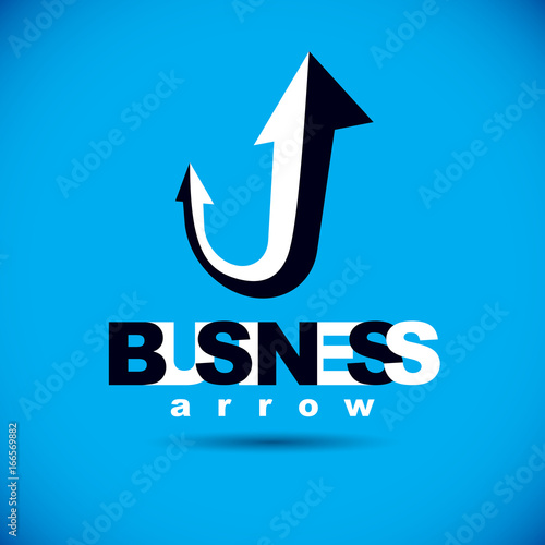 Vector upward trend of busi...