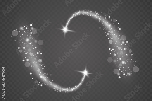 Light glow effect stars bursts with sparkles isolated on transparent background.