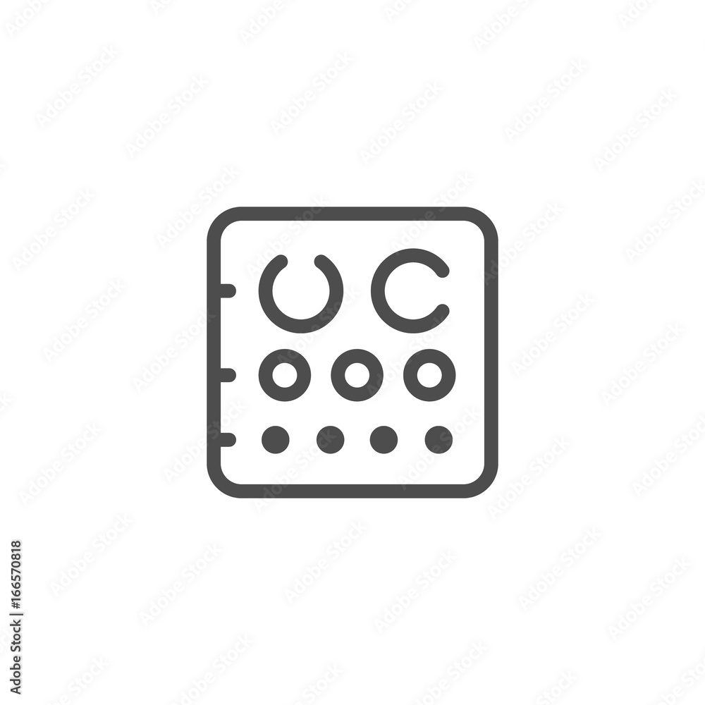 Eye chart line icon Eye chart line icon