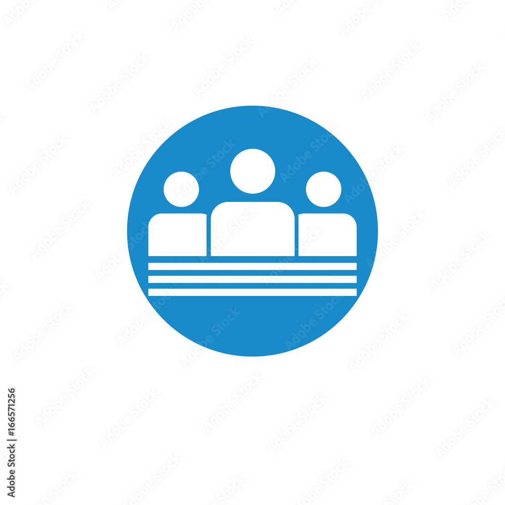 Fototapeta premium Business, finance icon. Vector illustration isolated on white background. Team, people symbol.
