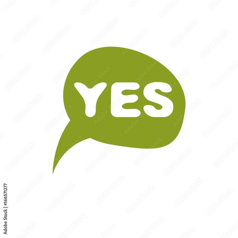 Green checkmark with yes word, approved. Vector verify sign isolated on white. Green checkmark with yes word, approved. Vector verify sign isolated on white.
