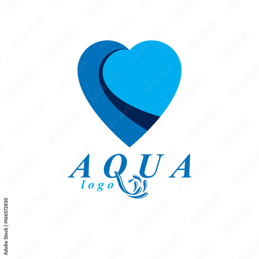 Ocean freshness theme vector symbol for use in spa and resort organizations. Mineral water advertising. Environment conservation concept. Ocean freshness theme vector symbol for use in spa and resort organizations. Mineral water advertising. Environment conservation concept.