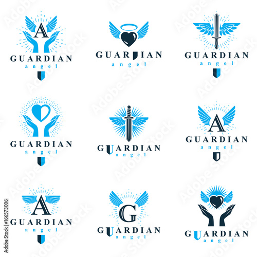 Fotografija Holy spirit graphic vector logotypes collection, can be used in charity and catechesis organizations