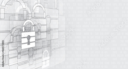 Cyber security and information or network protection. Future technology web services for business and internet project