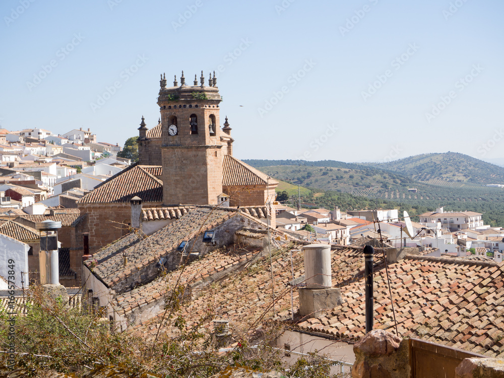 Panoramic view of an Andalusian village in Spain
