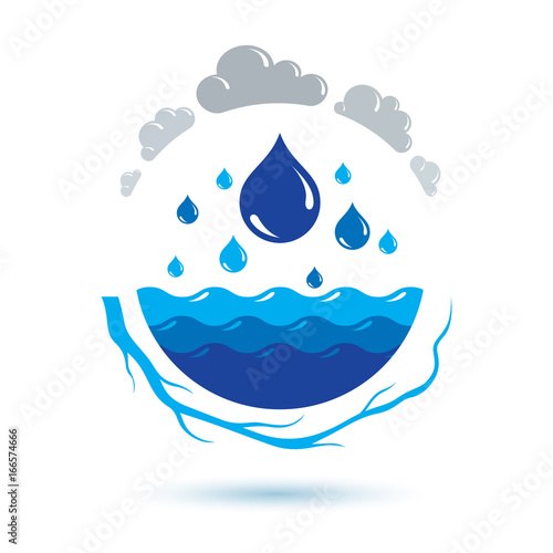 Ocean freshness theme vecto...