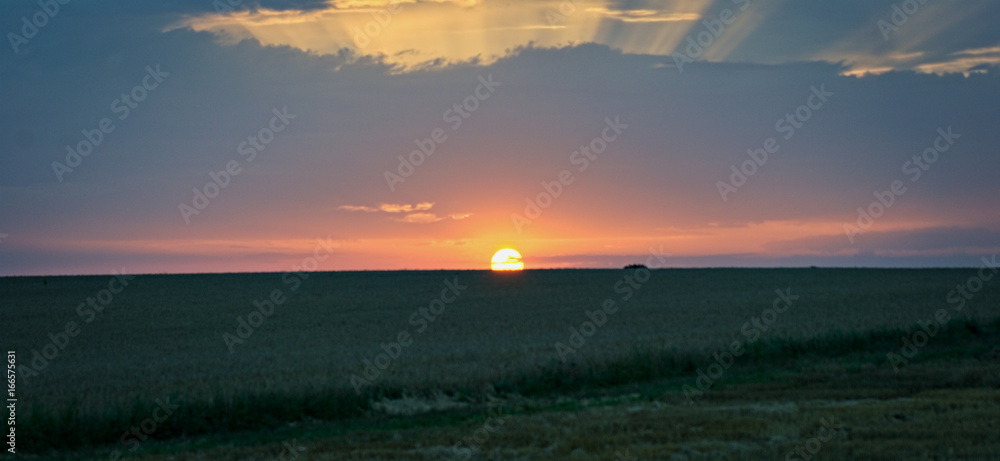 Beautiful sunrise with a colorful sky Beautiful sunrise with a colorful sky
