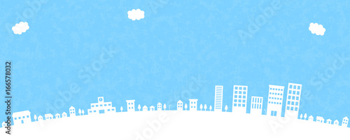住宅街と空