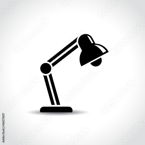 desk lamp icon on white background