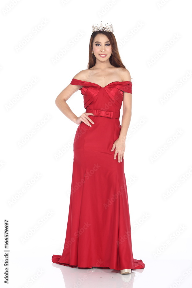 Miss Pageant Contest in Evening Ball Gown long ball dress with Diamond Crown, fashion make up hair style Miss Pageant Contest in Evening Ball Gown long ball dress with Diamond Crown, fashion make up hair style