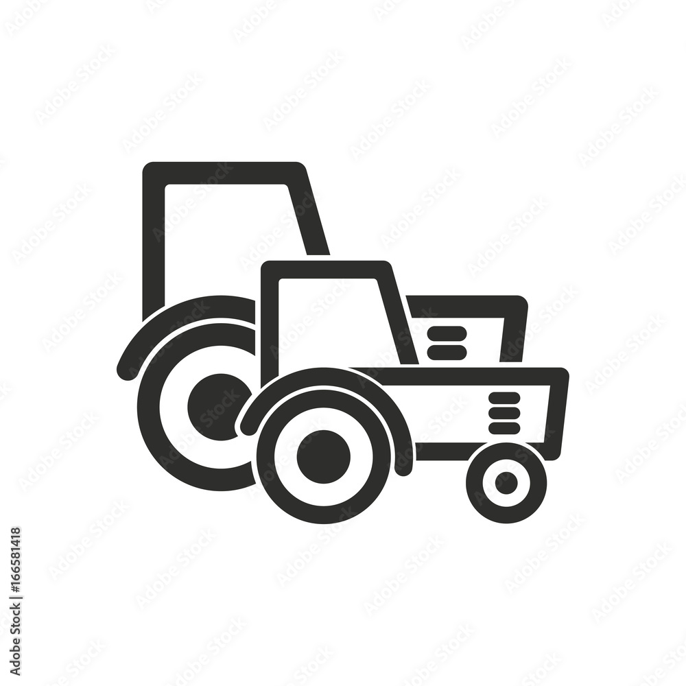 Tractor vector icon. Tractor vector icon.