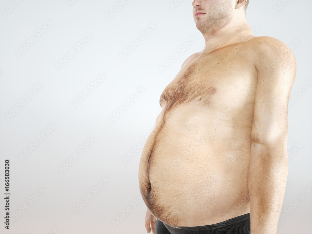 Overweight man - 3D Rendering Overweight man - 3D Rendering