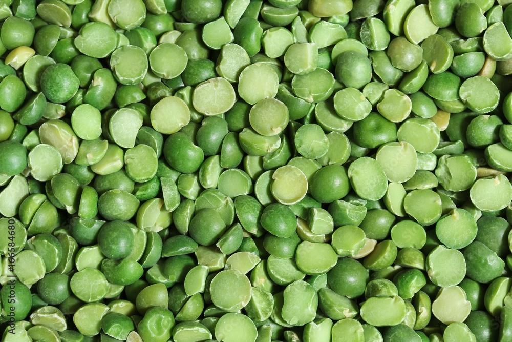 Dried green split peas background Dried green split peas background