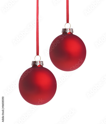 Rote Weihnachtsugeln