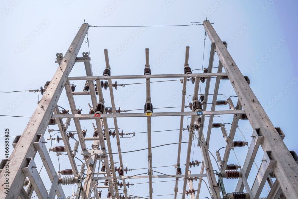 Electrical equipment in outdoor substation