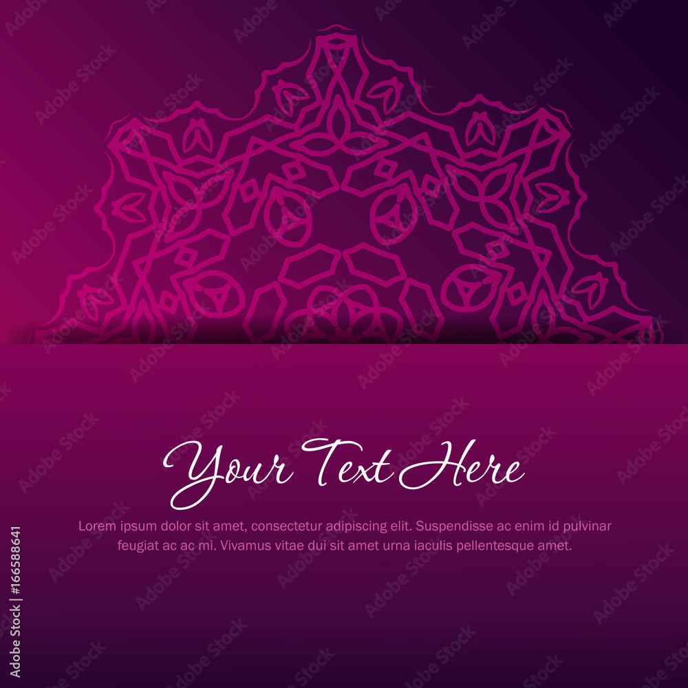 Abstract vector round ornament in purple and violet colors Abstract vector round ornament in purple and violet colors