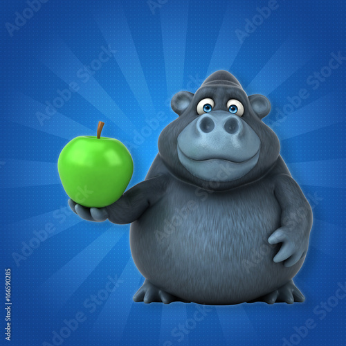 Fun gorilla - 3D Illustration