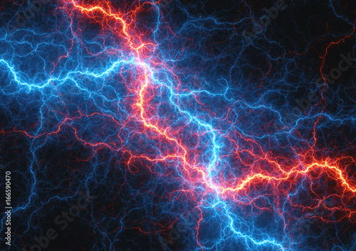 Fire and ice lightning, electrical power background