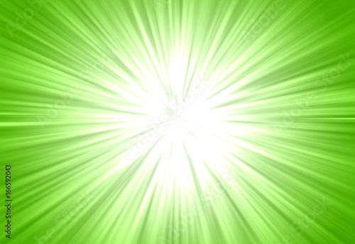Soft Green sparkles rays lights abstract background/texture. Luminous rays.