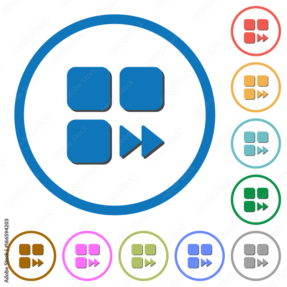 Component fast forward icons with shadows and outlines Component fast forward icons with shadows and outlines
