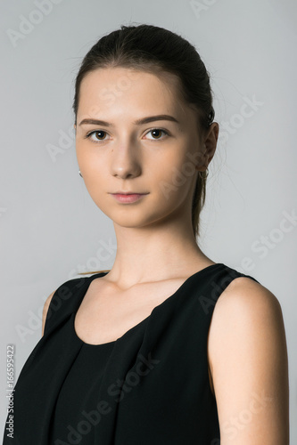 high fashion portrait of young elegant woman.