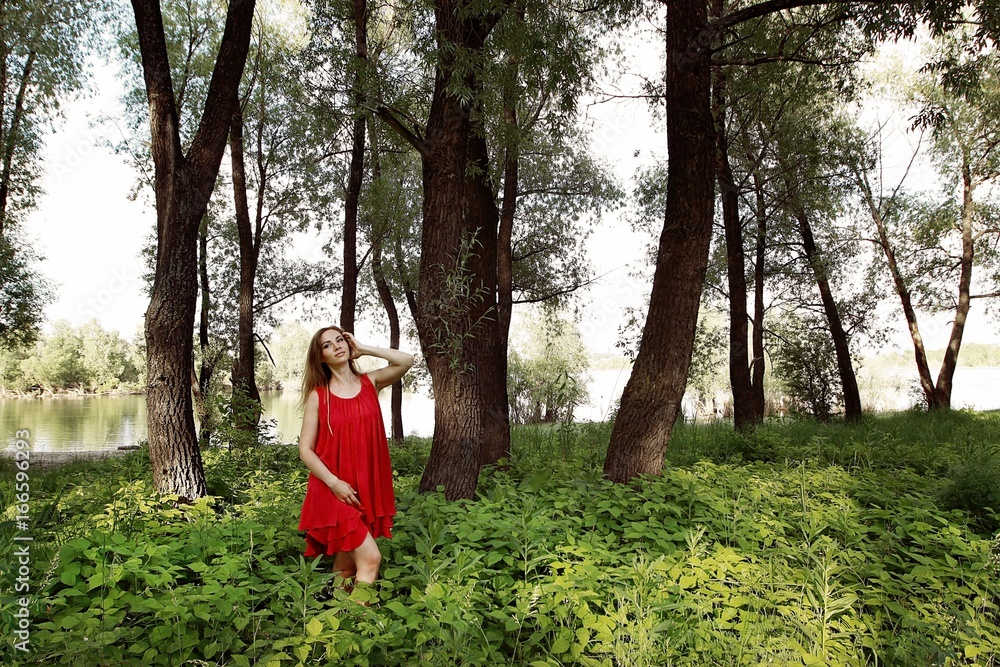 Photo session of a girl in the forest Photo session of a girl in the forest