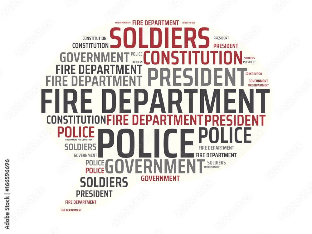 FIRE DEPARTMENT - image with words associated with the topic STATE OF EMERGENCY, word, image, illustration FIRE DEPARTMENT - image with words associated with the topic STATE OF EMERGENCY, word, image, illustration