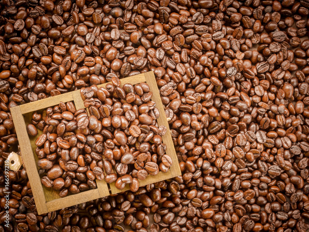 Coffee beans background