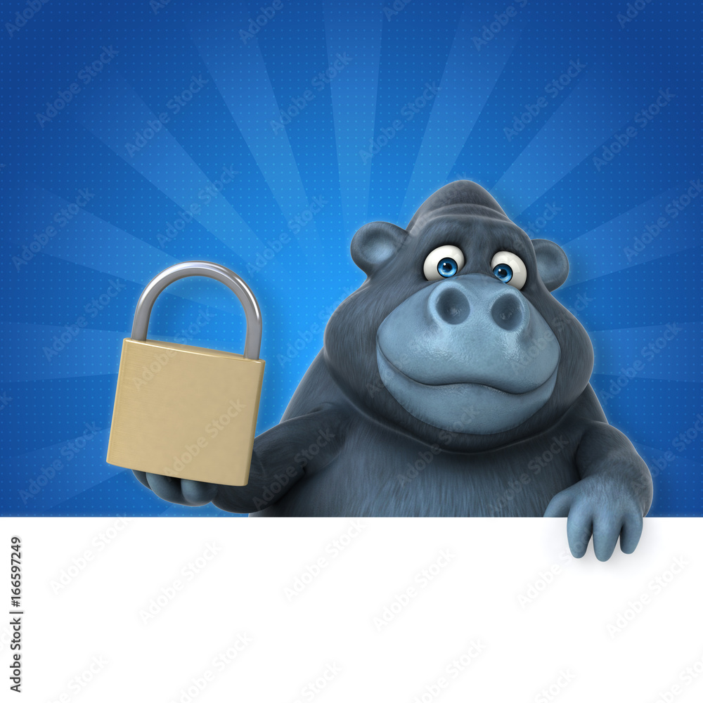 Fun gorilla - 3D Illustration Fun gorilla - 3D Illustration