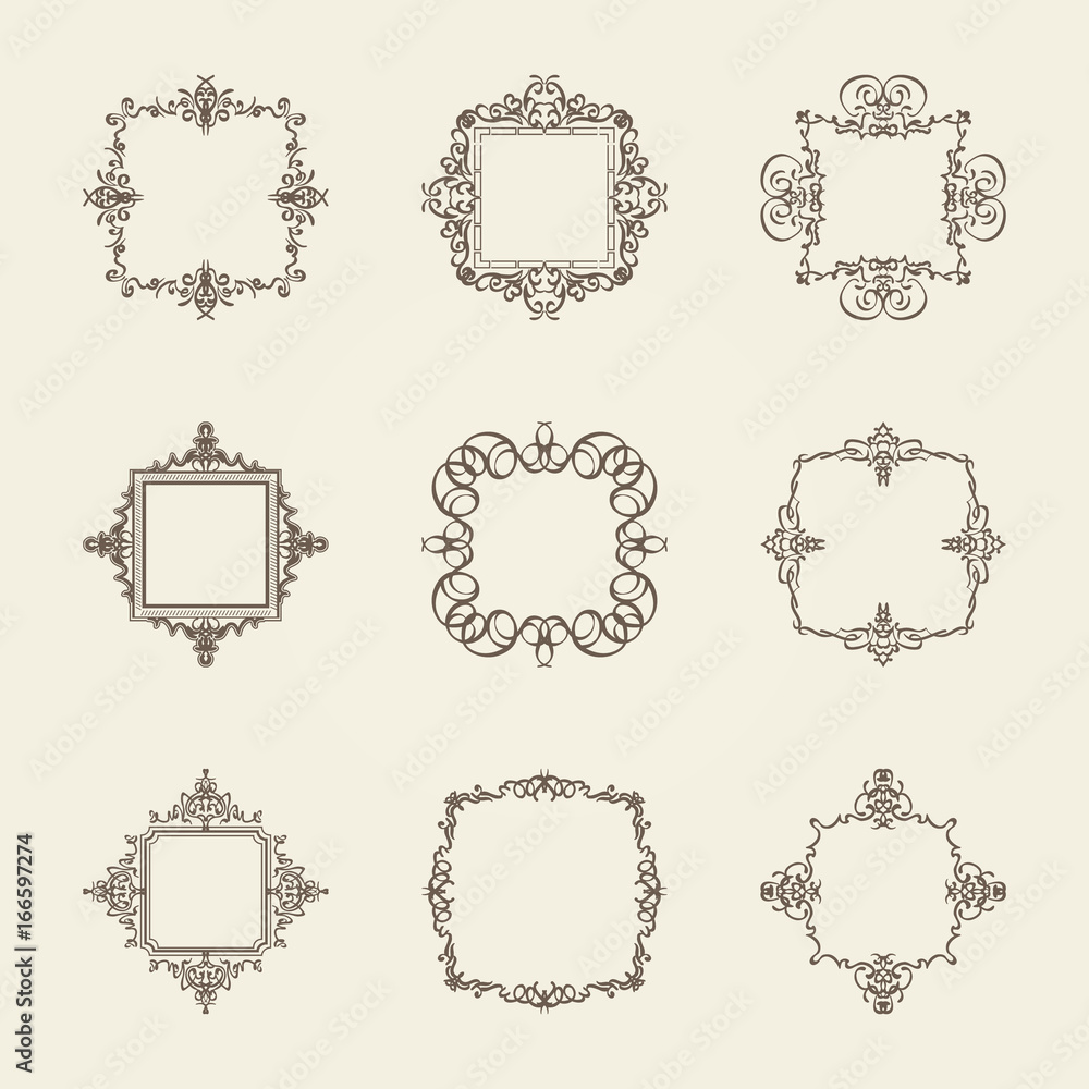 Business flourish signs and classic border of logo. Business flourish signs and classic border of logo.