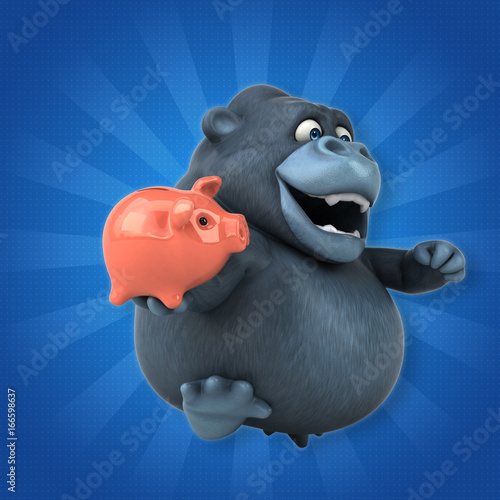 Fun gorilla - 3D Illustration