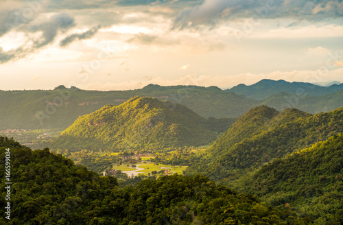 Village view from mountain, Khao Yai National Park, Thailand