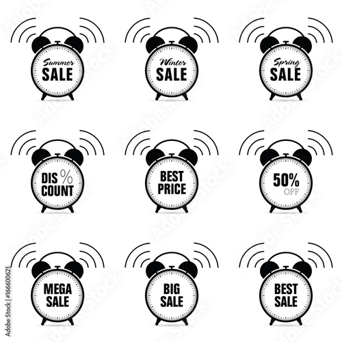 clock sale and best price on it illustration