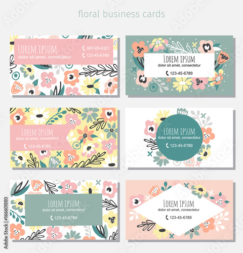 Floral business card template
