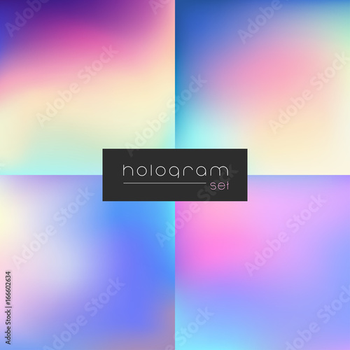 Hologram dark gradient set
