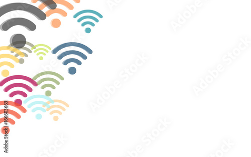 Hintergrund aus bunten Signal-Symbolen